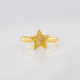 Anillo Estrella Diamantada 0.95g / T8 1/4 Oro Amarillo 18K