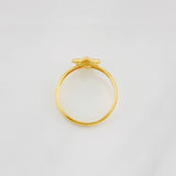 Anillo Estrella Diamantada 0.9g / T5 Oro Amarillo 18K