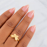Anillo Mariposa Diamantada 0.95g / T5 Oro Amarillo 18K
