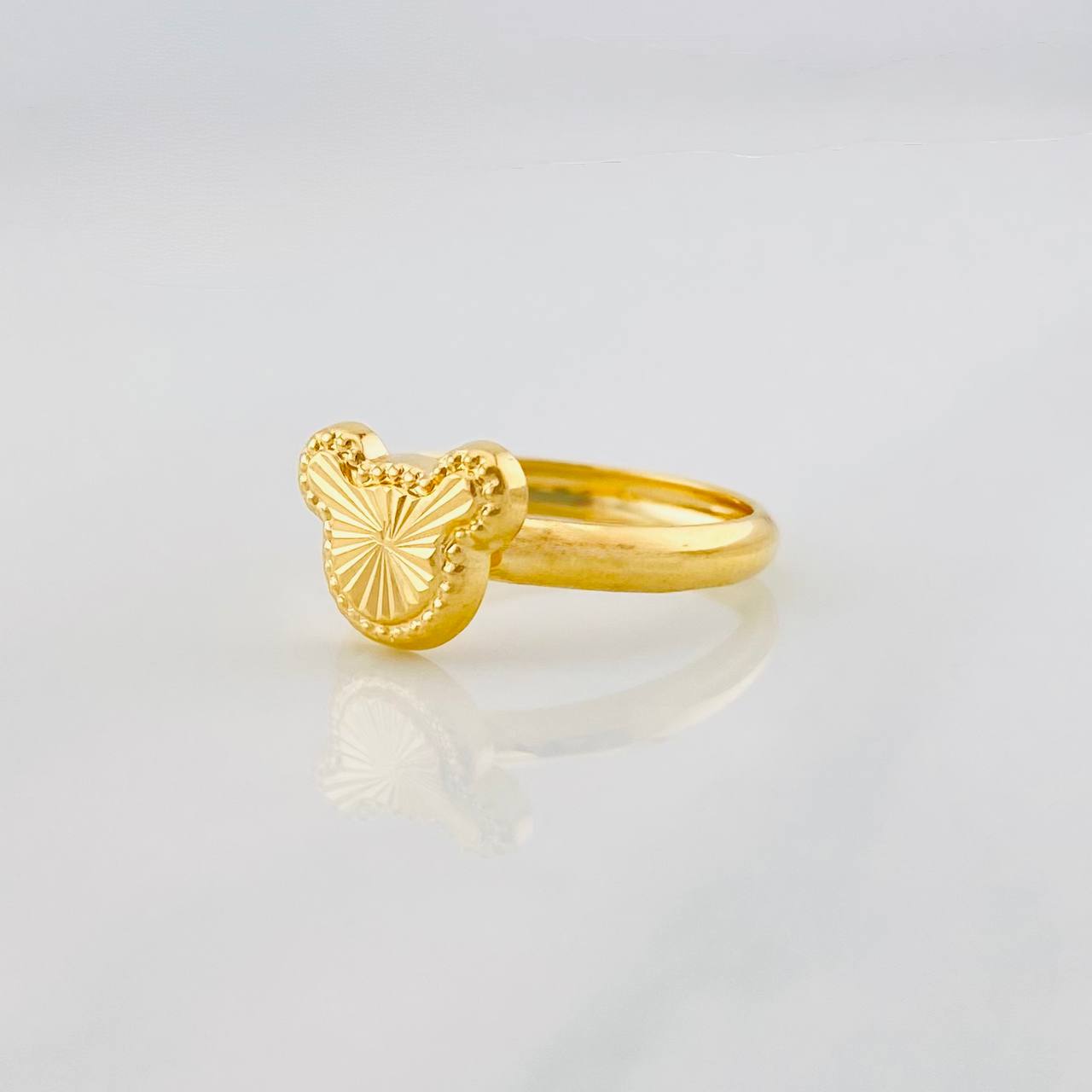 Anillo Raton Diamantado 0.9g / T4 3/4 Oro Amarillo 18K