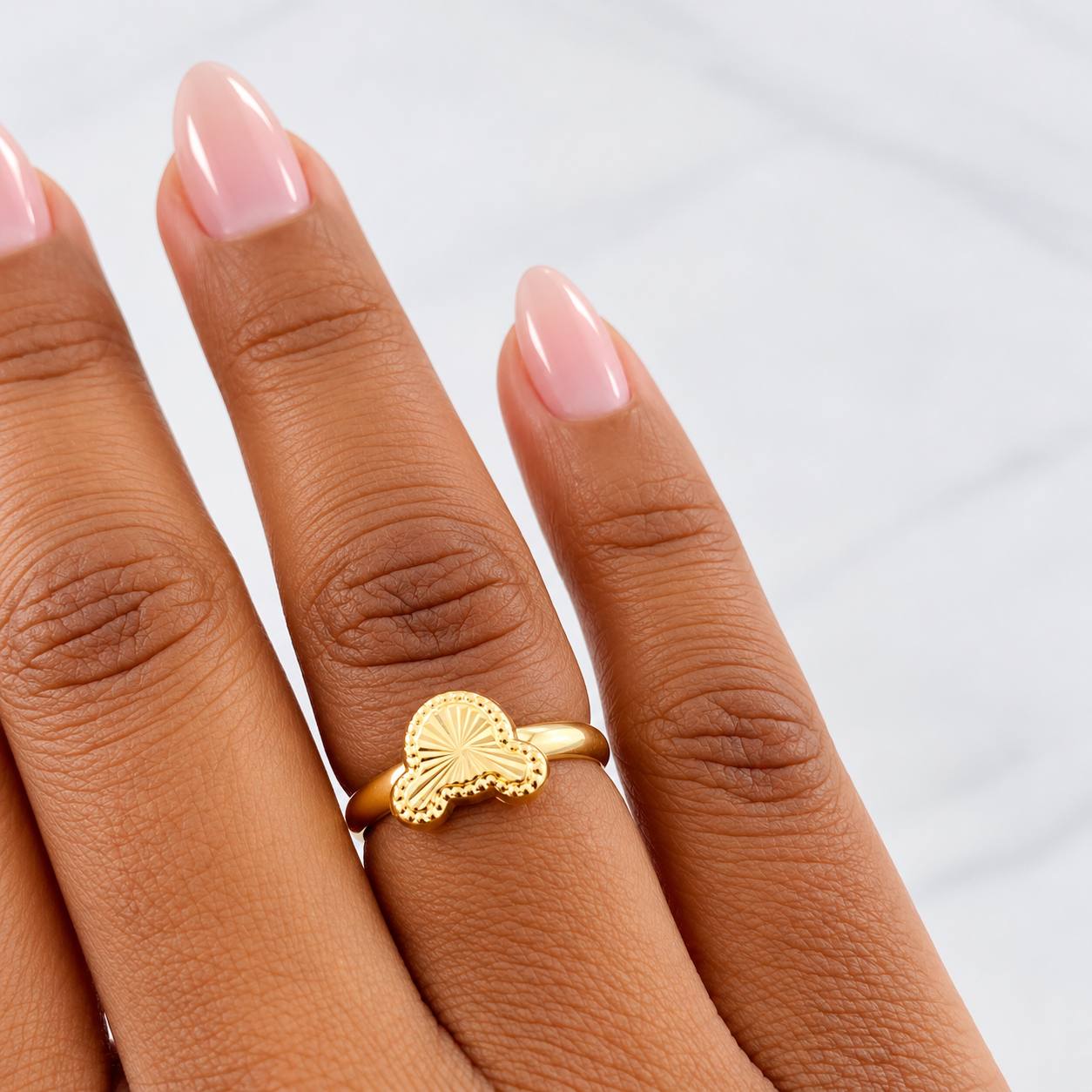Anillo Raton Diamantado 0.9g / T4 3/4 Oro Amarillo 18K