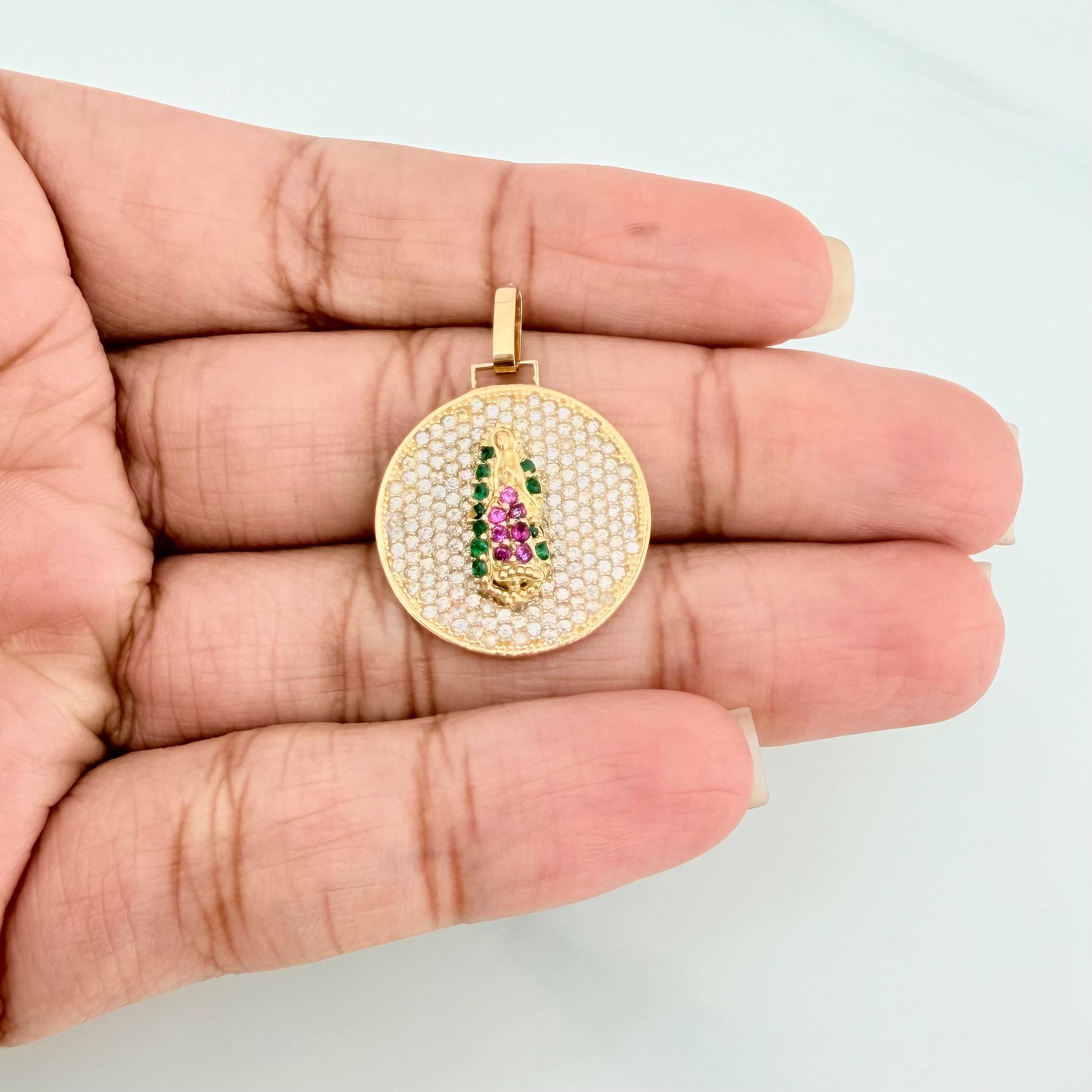 Dije Virgen De Guadalupe 3.7 g / 2.7 cm Oro Amarillo 18K