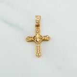 Dije Cruz Trebol 1.2 g / 2.5 cm Oro Amarillo 18K