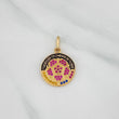 Dije Escudo Colombia 2 g / 2.4 cm Dos Oros Negro Amarillo 18K