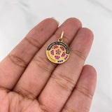 Dije Escudo Colombia 2 g / 2.4 cm Dos Oros Negro Amarillo 18K