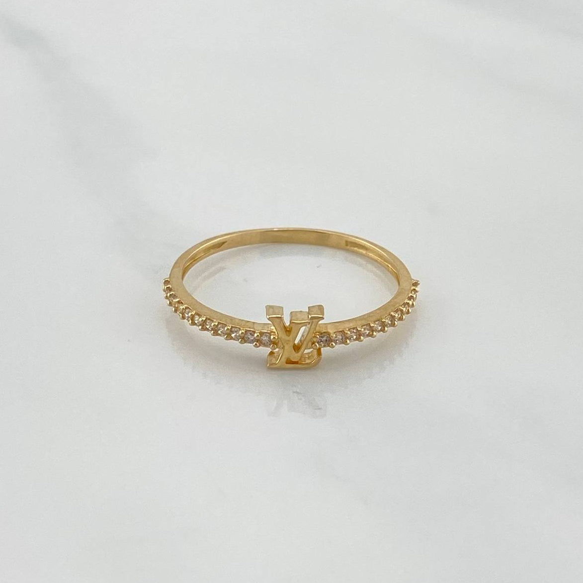 Anillo Lv 1.2 g / T7 1/4 Oro Amarillo 18K