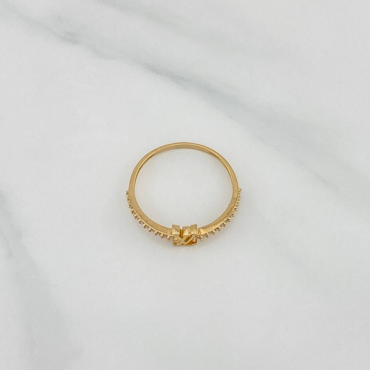 Anillo Lv 1.2 g / T7 1/4 Oro Amarillo 18K