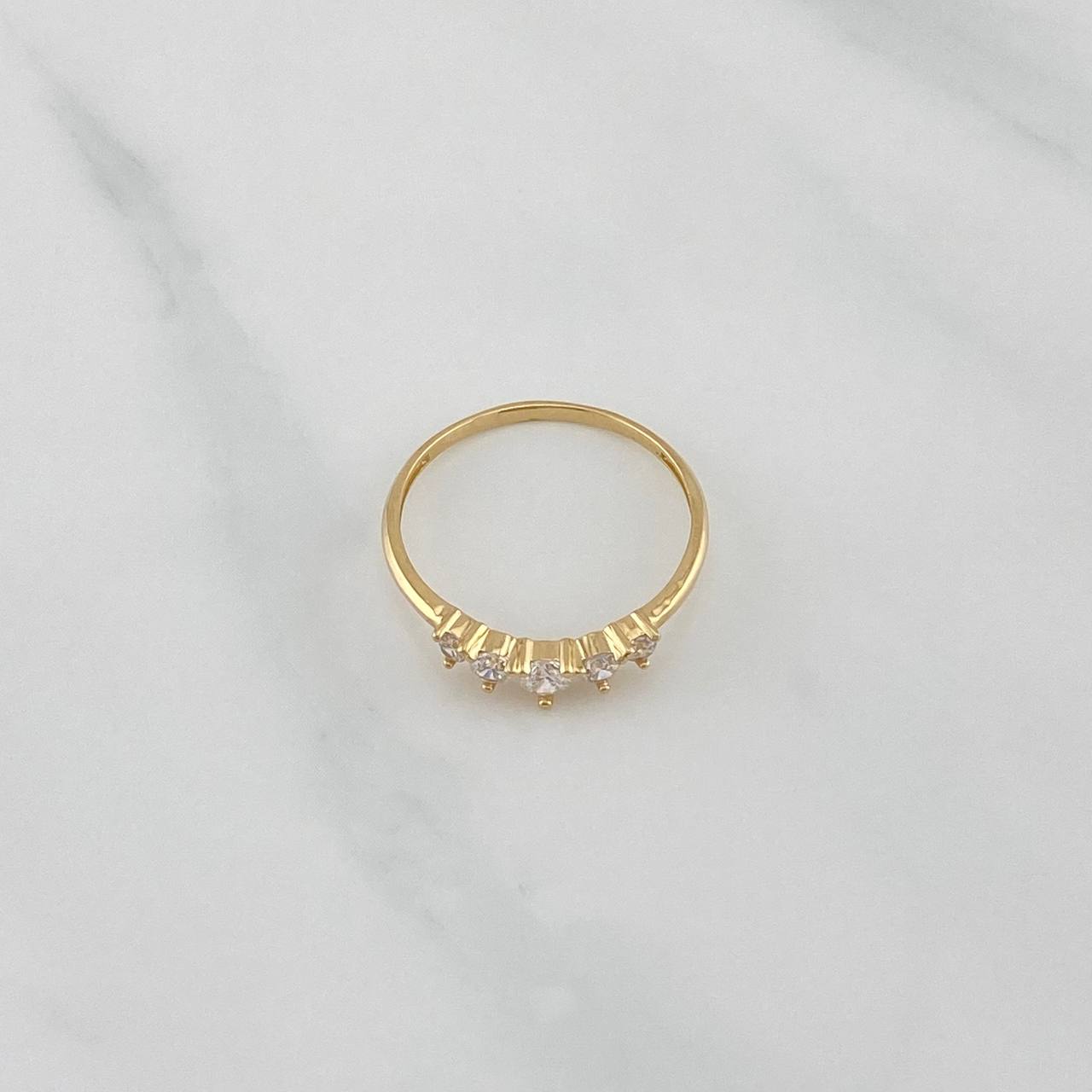Anillo Circulos 1.25 g / T5 3/4 Oro Amarillo 18K