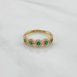 Anillo Churumbela Flores 1.9 g / T6 1/4 Oro Amarillo 18K
