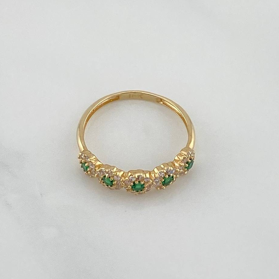 Anillo Churumbela Flores 1.9 g / T6 1/4 Oro Amarillo 18K