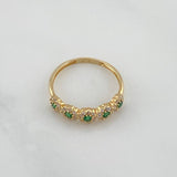 Anillo Churumbela Flores 1.9 g / T6 1/4 Oro Amarillo 18K