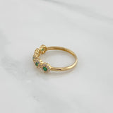 Anillo Churumbela Flores 1.9 g / T6 1/4 Oro Amarillo 18K