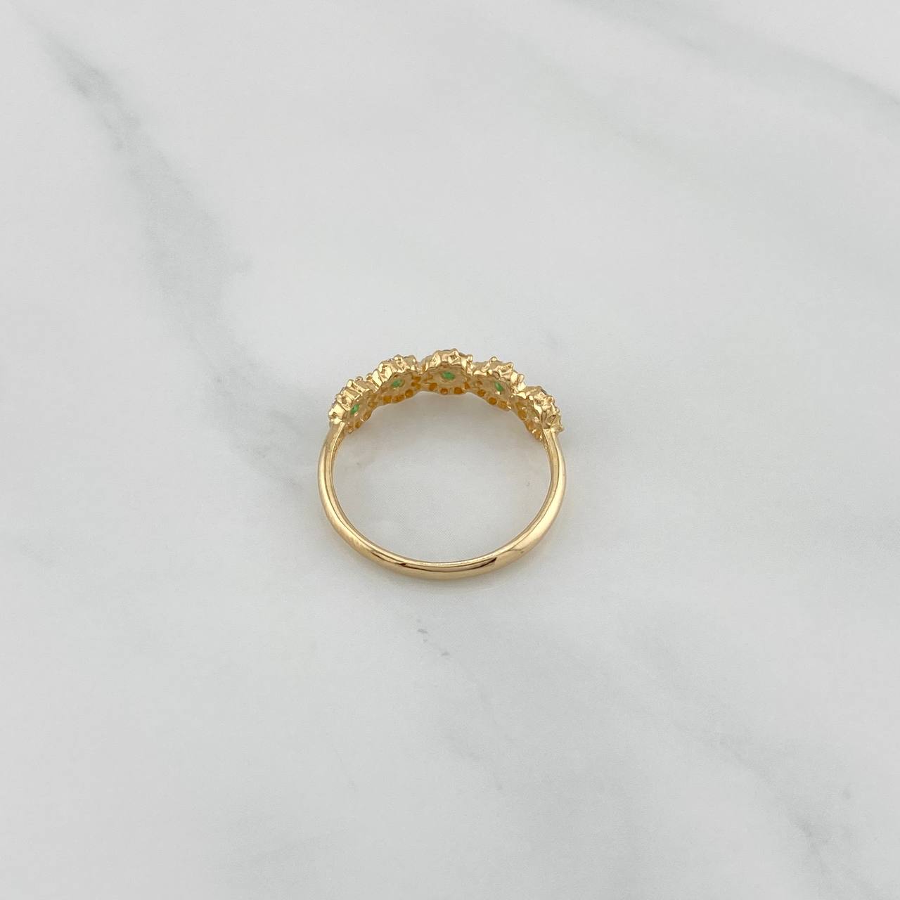 Anillo Churumbela Flores 1.9 g / T6 1/4 Oro Amarillo 18K