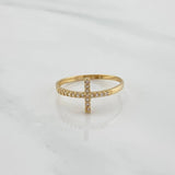 Anillo Cruz 1 g / T6 1/4 Oro Amarillo 18K