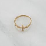 Anillo Cruz 1 g / T6 1/4 Oro Amarillo 18K