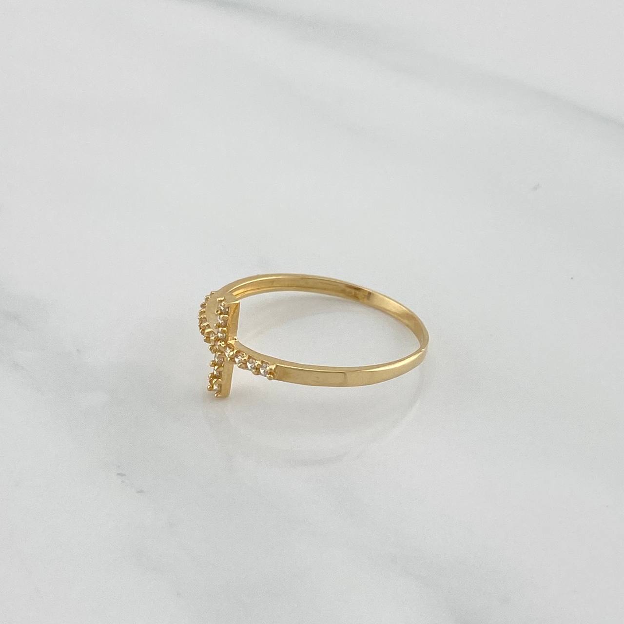 Anillo Cruz 1 g / T6 1/4 Oro Amarillo 18K