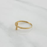 Anillo Cruz 1 g / T6 1/4 Oro Amarillo 18K