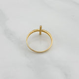 Anillo Cruz 1 g / T6 1/4 Oro Amarillo 18K