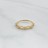 Anillo Siluetas Corazones 1.35 g / T6 1/2 Oro Amarillo 18K