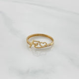 Anillo Fe Corazon 1.5 g / T6 3/4 Oro Amarillo 18K