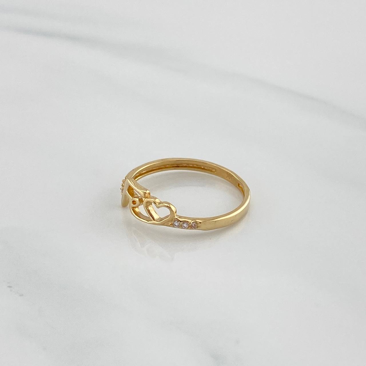 Anillo Fe Corazon 1.5 g / T6 3/4 Oro Amarillo 18K