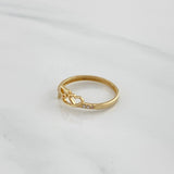 Anillo Fe Corazon 1.5 g / T6 3/4 Oro Amarillo 18K