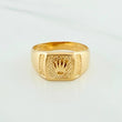 Anillo Sello Corona 4.45 g / T10 Oro Amarillo 18K