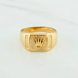 Anillo Sello Corona 4.45 g / T10 Oro Amarillo 18K