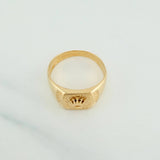 Anillo Sello Corona 4.45 g / T10 Oro Amarillo 18K