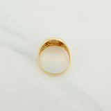 Anillo Sello Corona 4.45 g / T10 Oro Amarillo 18K