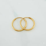 Candongas Aro Rayado 1.1 g / 1.6 cm Oro Amarillo 18K