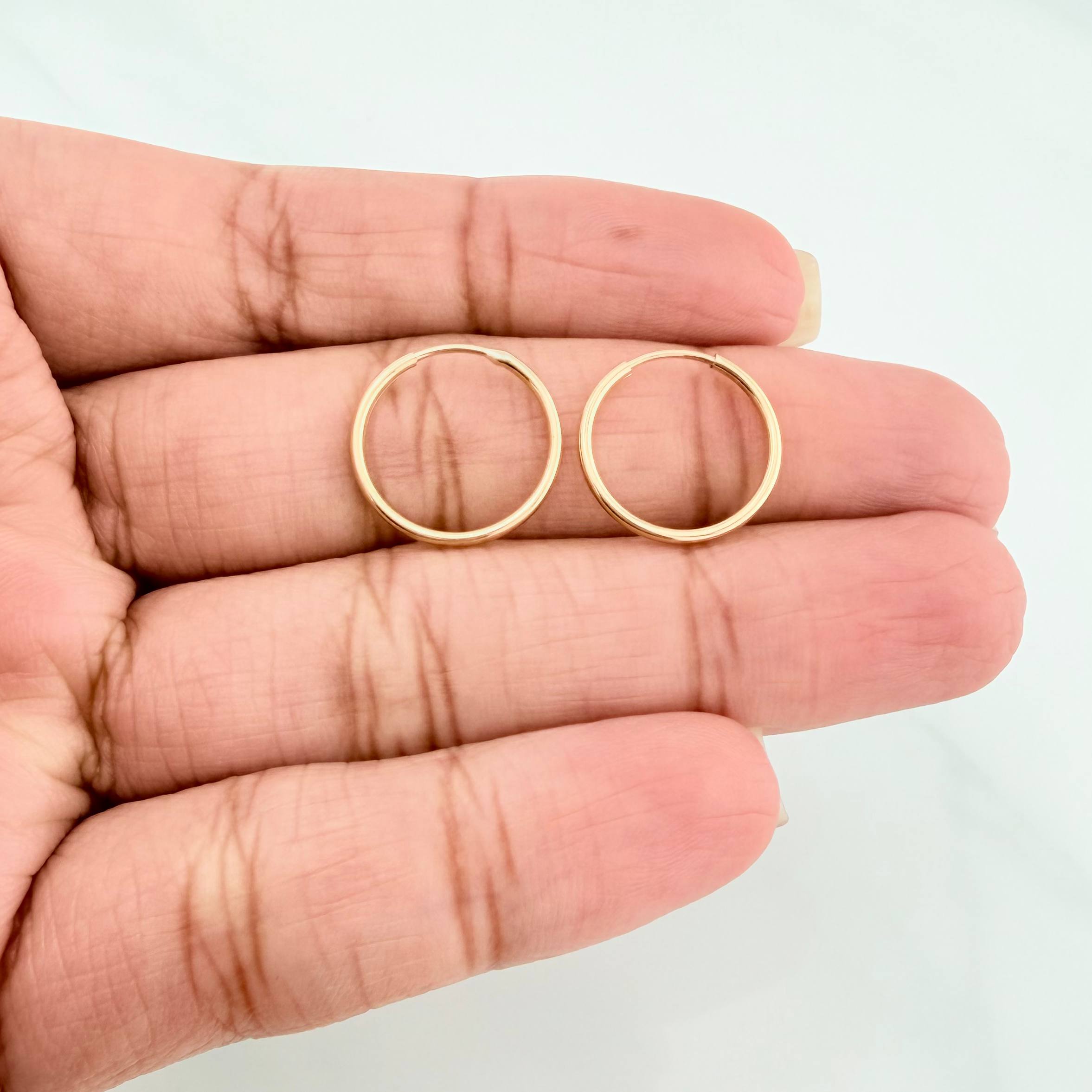 Candongas Aro 0.7 g / 1.4 cm Oro Amarillo 18K