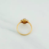 Anillo Trebol Diamantado 2.1 g / T7 1/4 Dos Oros Negro Amarillo 18K