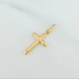 Dije Cruz Puntas Planas 0.55 g / 2.8 cm Oro Amarillo 18K