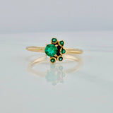 Anillo Lia Esmeraldas 27 pts 2gr / T5 3/4 / Oro Amarillo 18K %