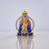 Dije Virgen Guadalupe 7.35 g / 3.1 cm Dos Oros Amarillo Blanco 18K
