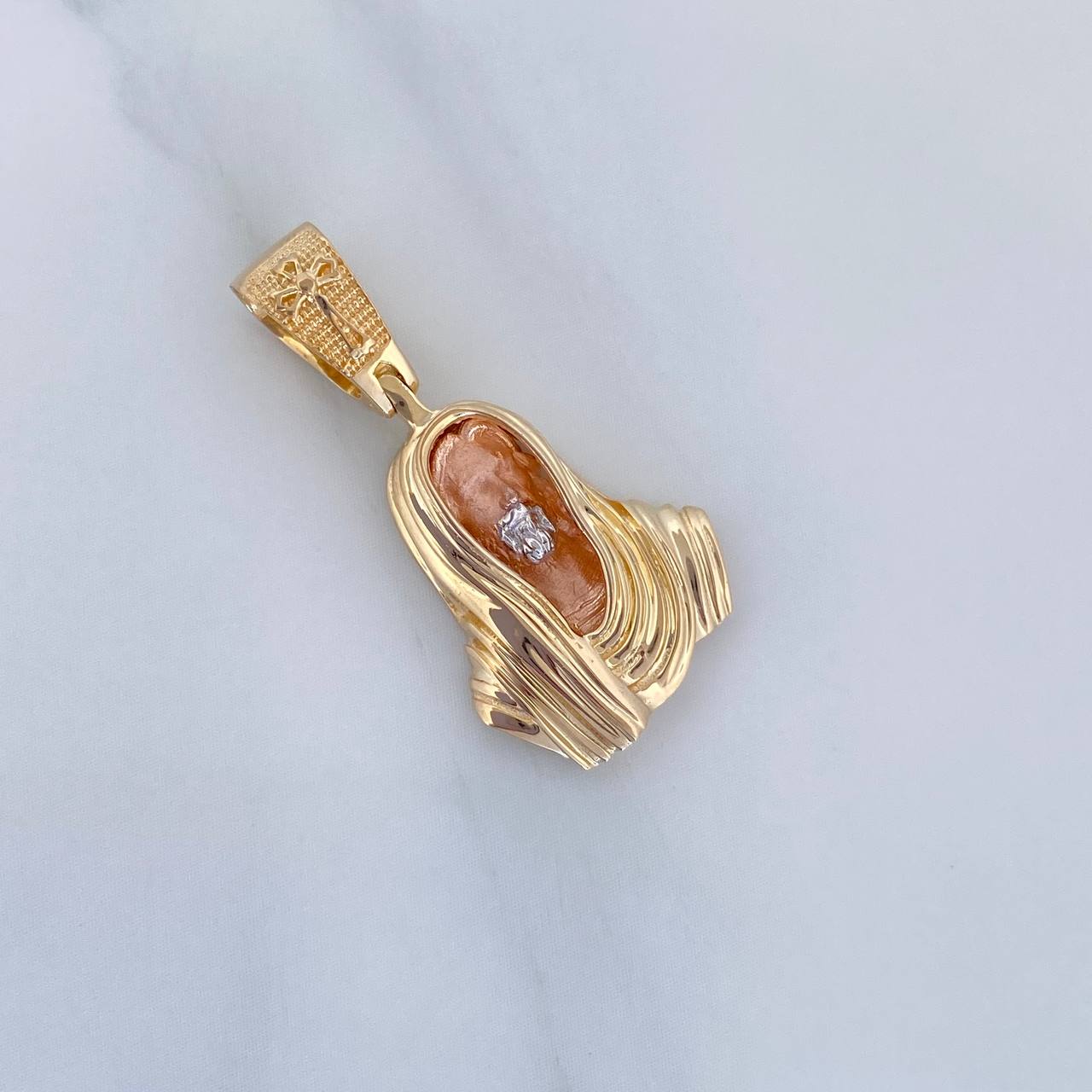 Dije Rostro Cristo 3.3 g / 2.8 cm Tres Oros 18K