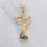 Dije San Miguel Arcangel 2.3 g / 4.1 cm Tres Oros 18K