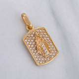 Dije Placa Virgen Del Carmen 2.5 g / 2.3 cm Oro Amarillo 18K