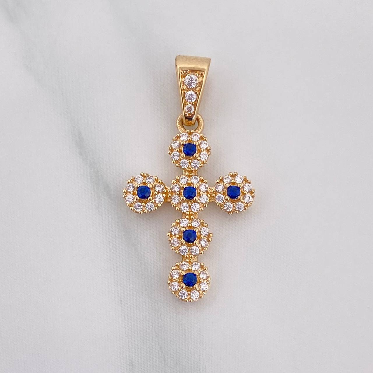 Dije Cruz Tupida 1.9 g / 2.7 cm Oro Amarillo 18K