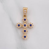 Dije Cruz Tupida 1.9 g / 2.7 cm Oro Amarillo 18K