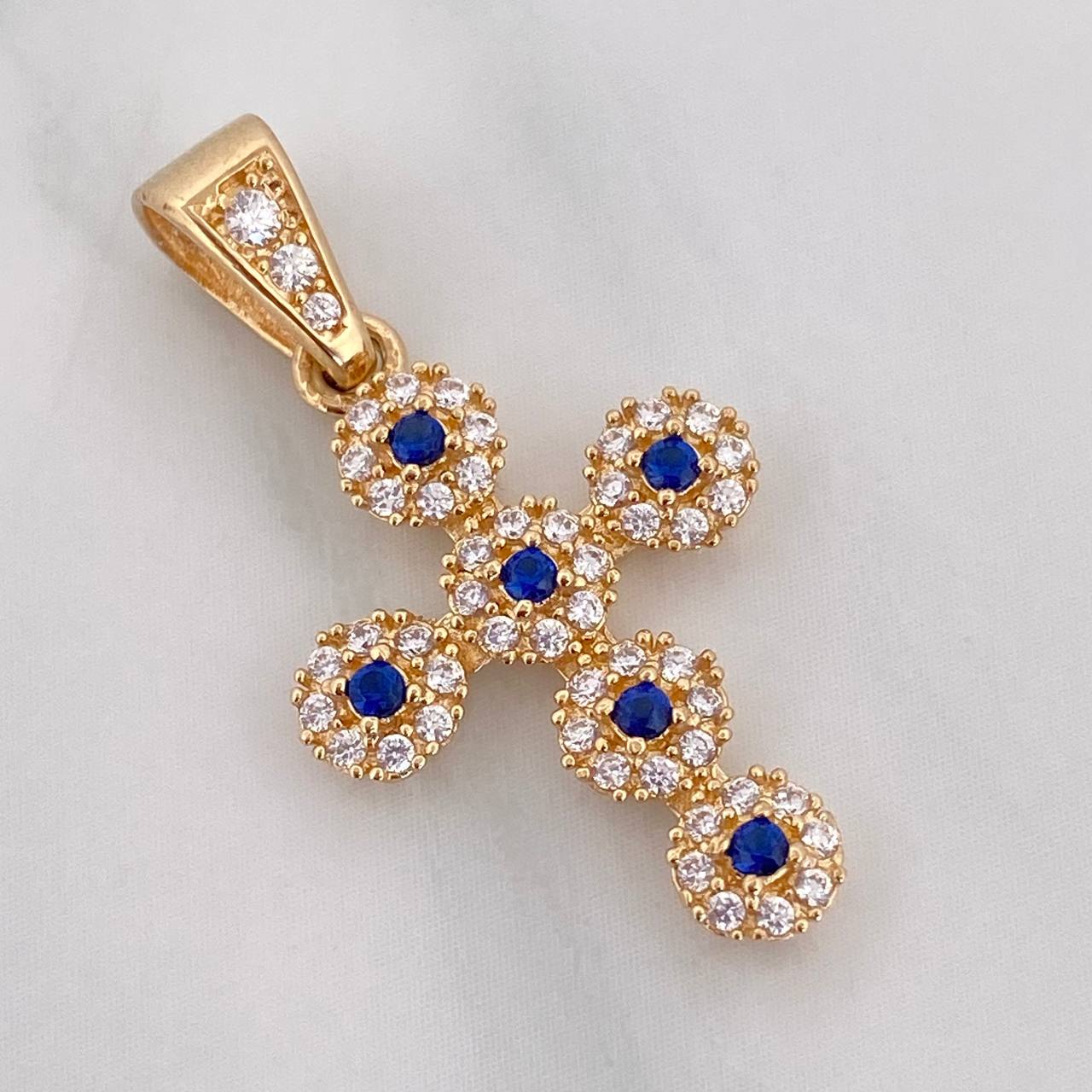 Dije Cruz Tupida 1.9 g / 2.7 cm Oro Amarillo 18K
