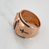Anillo San Migel Arcangel 10.2 g / T10 3/4 Tres Oros 18K