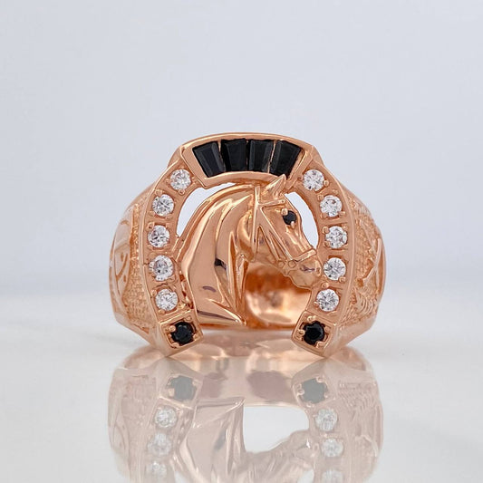 Anillo Herradura Caballo 7.05 g / T11 Oro Rosa 18K
