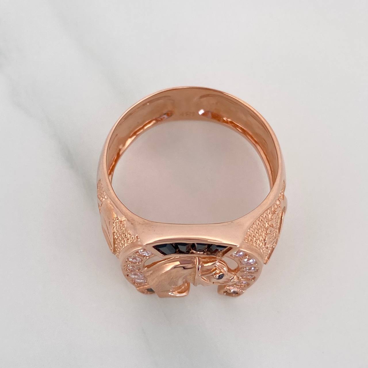 Anillo Herradura Caballo 7.05 g / T11 Oro Rosa 18K