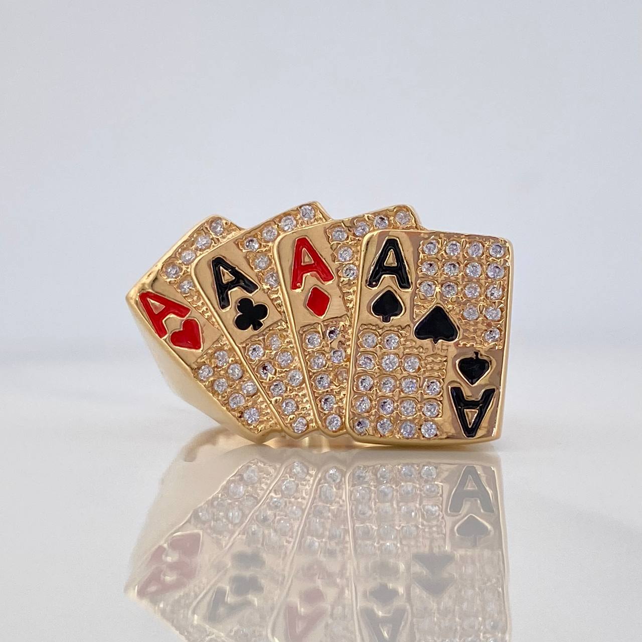 Anillo Poker 8.2 g / T10 1/4 Oro Amarillo 18K