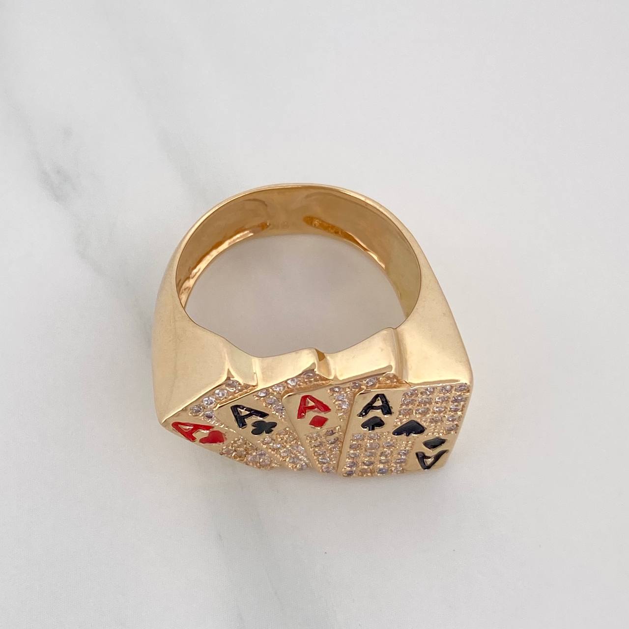 Anillo Poker 8.2 g / T10 1/4 Oro Amarillo 18K