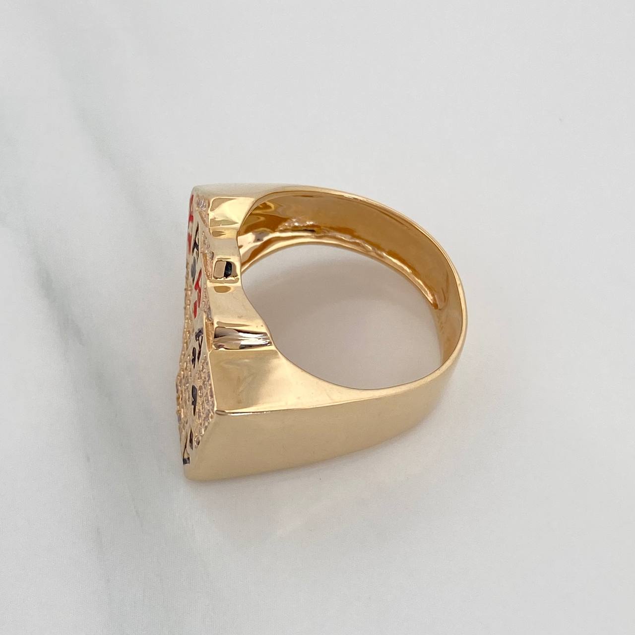 Anillo Poker 8.2 g / T10 1/4 Oro Amarillo 18K