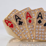 Anillo Poker 8.2 g / T10 1/4 Oro Amarillo 18K
