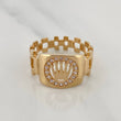 Anillo Correa Corona 3.4 g / T8 1/2 Oro Amarillo 18K